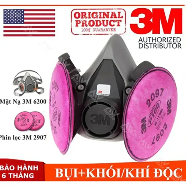 Mặt nạ 3M 6200 + Phin 2097 chống virus, vi khuẩn, bụi
