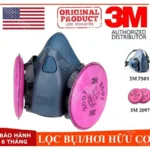Mặt nạ 3M 7501 + Phin 2097 chống virus, vi khuẩn, bụi