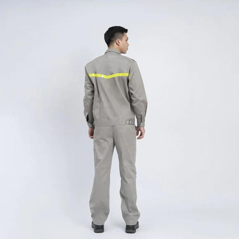 Bộ quần áo kaki liên doanh hàn quốc màu ghi sáng phối phản quang