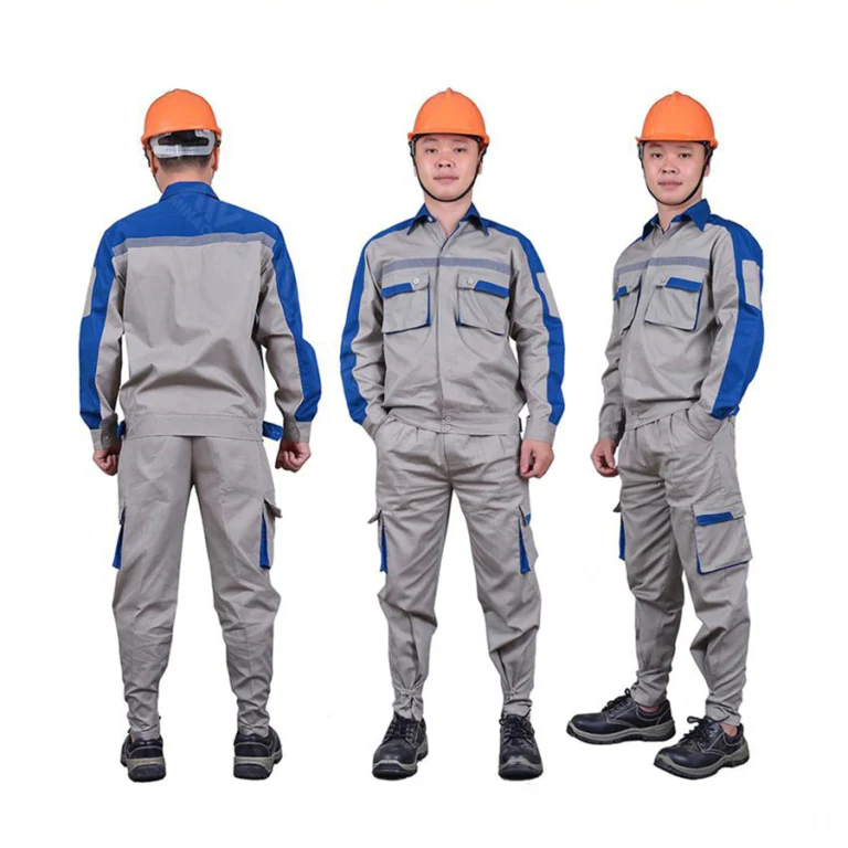 Quần áo bảo hộ vải bạt dầy pha mầu