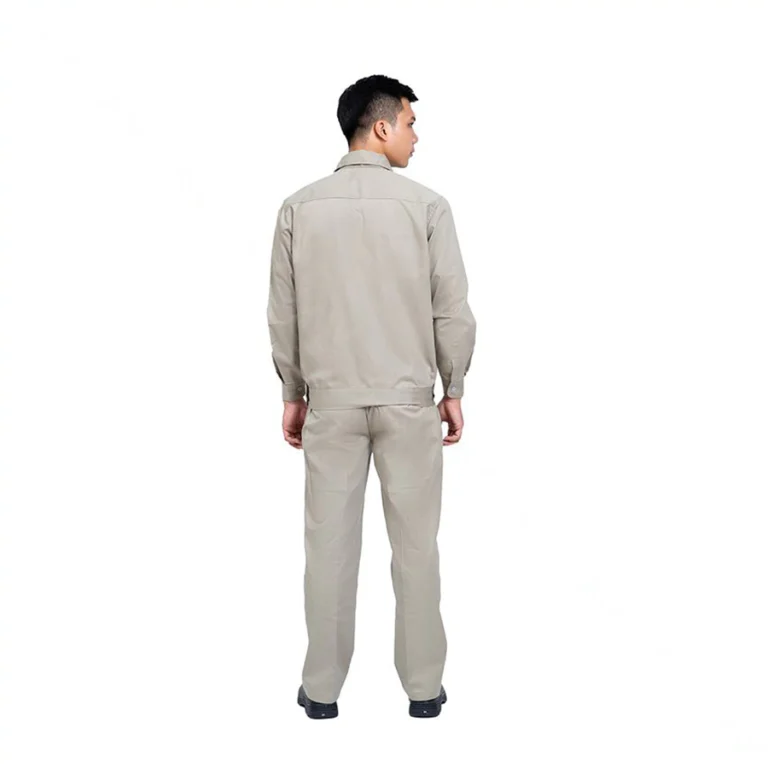 Quần áo vải kaki liên doanh HQ túi hộp màu ghi